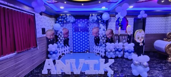 Boss baby theme balloon decoration